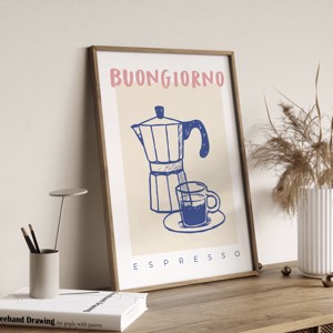 Moka Pot espresso poster, filtru de cafea bucătărie decor de perete -  - Artynos.ro