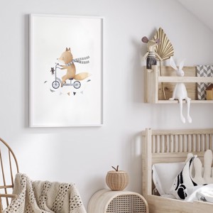 Decal de perete de toamnă cu animale de pădure, poster vulpe, imagine cameră copii, cadou -  - Artynos.ro