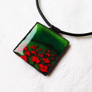 Poppy camp pandantiv pictat manual tiffany, , , ARTYNOS