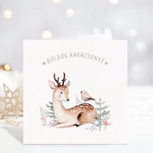 Carte postala de Craciun din padure, felicitare, set cadou de 3 - Artynos.ro