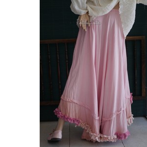 FUSTĂ LADY - fustă cu design romantic / pudră - îmbrăcăminte și modă - haine damă - fustă damă - Artynos.ro