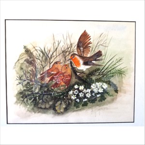 Păsări, pictură drăguță în tempera sau acuarelă - arte vizuale și accesorii  - picturi - acuarele picturi - Artynos.ro