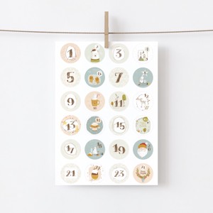 Sticker cadou Advent, calendar, plic autocolant, calendar Advent, Crăciun autocolant 24 buc -  - Artynos.ro