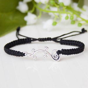 Bratara macramé impletita - Lizard negru, , , ARTYNOS