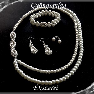 Nunta, mireasa, set de bijuterii casual, SSZE925-TEK02-1-2 WHITE -  - Artynos.ro
