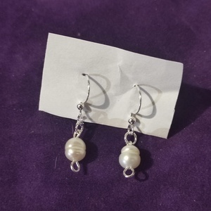 Cercei cu perle de cultura in cupru placat cu argint., Accesorii nunta, Accesorii si cadouri de burlecite, Altele, ARTYNOS