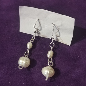 Cercei cu perle de cultura in cupru placat cu argint., Accesorii nunta, Accesorii si cadouri de burlecite, Altele, ARTYNOS