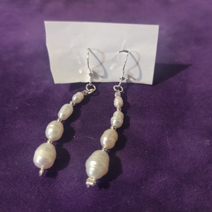Cercei cu perle de cultura in cupru placat cu argint hipoalergenic., Accesorii nunta, Accesorii si cadouri de burlecite, Altele, ARTYNOS