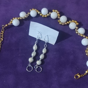 Set elegant pietre semipretioase - accesorii nuntă - accesorii și cadouri de burlecițe - Artynos.ro