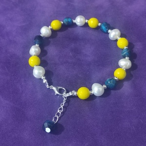 Set elegant perle si pietre semipretioase naturale - accesorii nuntă - accesorii și cadouri de burlecițe - Artynos.ro
