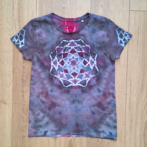 Obsidian Mandala - Tricou vopsit manual, unicat - Artynos.ro