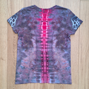 Obsidian Mandala - Tricou vopsit manual, unicat - îmbrăcăminte și modă - haine damă - tricou și top de damă - Artynos.ro