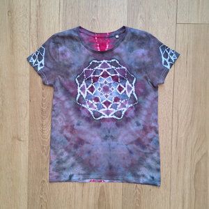 Obsidian Mandala - Tricou vopsit manual, unicat, Imbracaminte si moda, Haine dama, Tricou si top de dama, Altele, ARTYNOS