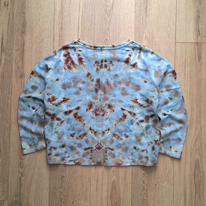 Blue Clay - Bluză french terry vopsită manual - îmbrăcăminte și modă - haine damă - hanorace, cardigane - Artynos.ro