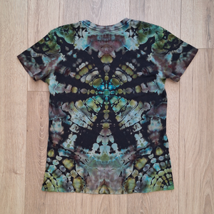 Midnight Garden - Tricou bumbac negru mozaic unicat, Imbracaminte si moda, Haine dama, Tricou si top de dama, Altele, ARTYNOS