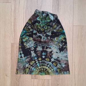 Midnight Garden - Tricou bumbac negru mozaic unicat - îmbrăcăminte și modă - haine damă - tricou și top de damă - Artynos.ro