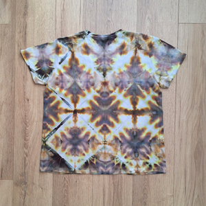 Tricou damă bumbac vopsit manual shibori unicat - îmbrăcăminte și modă - haine damă - tricou și top de damă - Artynos.ro