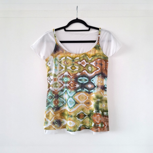 Organic Glitch - Maiou unicat vopsit manual - îmbrăcăminte și modă - haine damă - tricou și top de damă - Artynos.ro