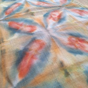 Eșarfă bumbac 100% vaporoasă unicat vopsită manual - îmbrăcăminte și modă - eșarfe, pălării, fularuri - eșarfe - Artynos.ro