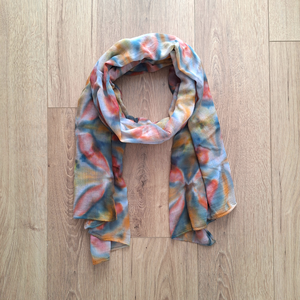 Esarfa bumbac 100% vaporoasa unicat vopsita manual - Artynos.ro