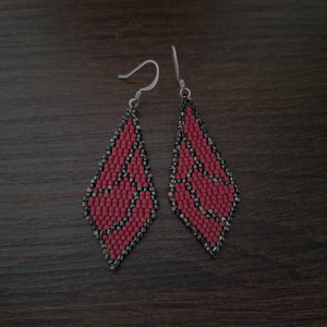 Cercei aripi de fluture din mărgele Miyuki Delica - bijuterii - cercei - cercei din mărgele - Artynos.ro