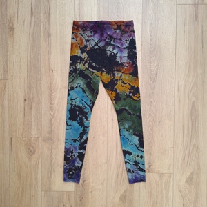 [M] Leggings bumbac multicolor vopsiți manual unicat - îmbrăcăminte și modă - haine damă - pantaloni damă - Artynos.ro