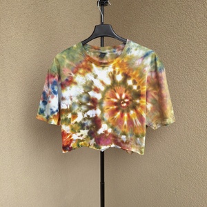 Tricou boxy oversize crop unicat vopsit manual - Artynos.ro