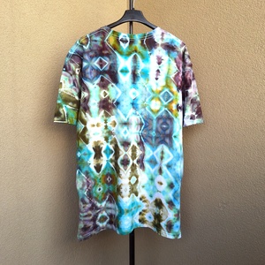 [L] Tricou bumbac unisex vopsit manual unicat glitch - îmbrăcăminte și modă - haine bărbați - tricouri bărbați - Artynos.ro