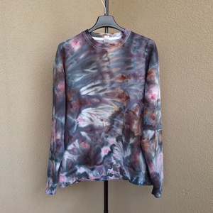 Bluza molton unicat vopsita stil grunge, rock - Artynos.ro