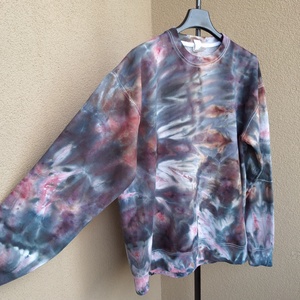 Bluză molton unicat vopsită stil grunge, rock - îmbrăcăminte și modă - haine damă - hanorace, cardigane - Artynos.ro