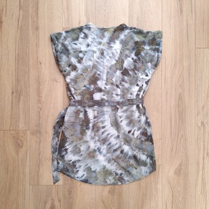 Rochie tunică vaporoasă de vară boho khaki unicat - îmbrăcăminte și modă - haine damă - rochie, dintr-o bucată - Artynos.ro