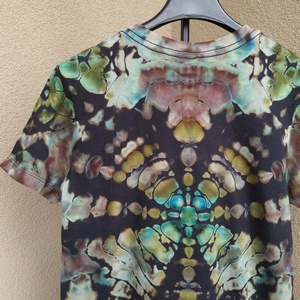 [M] Tricou rock psihedelic bumbac unicat negru verde - îmbrăcăminte și modă - haine damă - tricou și top de damă - Artynos.ro