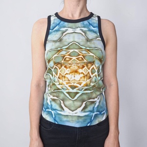 [M] Top de vară artistic unicat mandala hippie  - îmbrăcăminte și modă - haine damă - tricou și top de damă - Artynos.ro