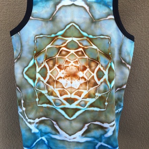 [M] Top de vară artistic unicat mandala hippie  - îmbrăcăminte și modă - haine damă - tricou și top de damă - Artynos.ro