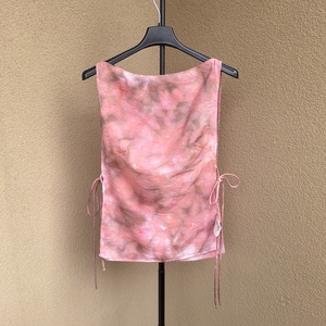 [36] Top de vara modal cu snururi laterale unicat, Imbracaminte si moda, Haine dama, Tricou si top de dama, Altele, Top de vara din modal cu decolteu barca (drept), deschis pe partile laterale, unde se inchide si se..., ARTYNOS