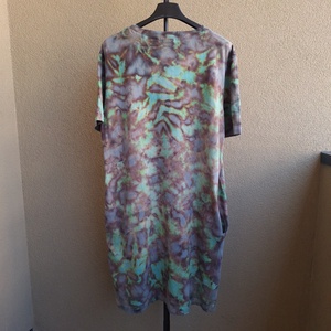 [M] Rochie tip tricou cu buzunare din bumbac maro - îmbrăcăminte și modă - haine damă - rochie, dintr-o bucată - Artynos.ro