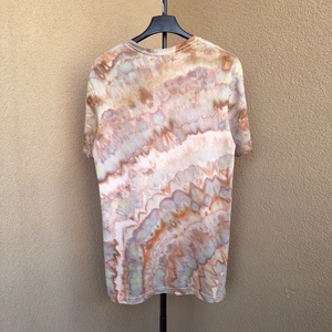 [S-M] Tricou maro bumbac unicat vopsit manual - îmbrăcăminte și modă - haine damă - tricou și top de damă - Artynos.ro