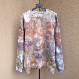 [L] Bluza molton vopsita manual model organic unicat - Artynos.ro