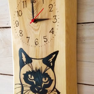 Ceas de perete Larch cu pisoi -  - Artynos.ro