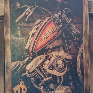Harley Davidson imagine din lemn, Casa & Stil de viata, Accesorii pentru decorat casa, Picturi murale, Arta de perete din lemn, , ARTYNOS