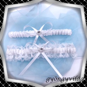 Set de jartiere pentru nuntă, mireasă ES-HK2-35 f - accesorii nuntă - accesorii de nuntă - jartiere mirese - Artynos.ro