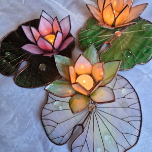 Suport lumânare nufăr verde brillance - casă & stil de viață - lumânări, parfumuri, arome - suport lumânări - Artynos.ro