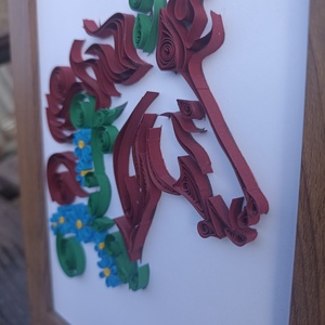 Tablou quilling - cal - casă & stil de viață - accesorii pentru decorat casa - decorațiuni de pereți, decorațiuni suspendate - decorațiuni suspendate - Artynos.ro