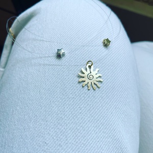Colier float pendant cu soare - bijuterii - coliere - pandativ - Artynos.ro