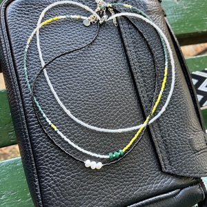 Colier negru cu perle de cultura - bijuterii - coliere - coliere din mărgele - Artynos.ro