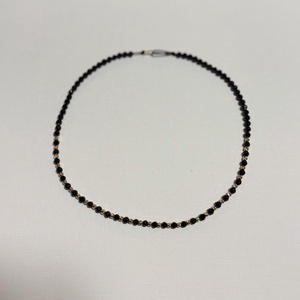 Colier onix si bilute argint auriu - bijuterii - coliere - coliere din pietre semiprețioase - Artynos.ro