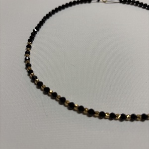 Colier onix si bilute argint auriu - bijuterii - coliere - coliere din pietre semiprețioase - Artynos.ro