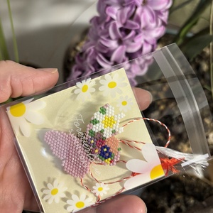 Brosa fluture colorat - bijuterii - broșe - Artynos.ro