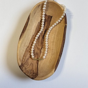 Colier perle de cultura si cruciulita argint  - bijuterii - coliere - coliere din perle - Artynos.ro