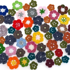  Flori crosetate manual, Accessorii si unelte, Unelte, instrumente, Instrumente pentru tricotat, crosetat, Crosetat, * Set floricele crosetate, sunt 66 de bucati de dimensiuni, forme , culori diverse
* Pret pentru to..., ARTYNOS